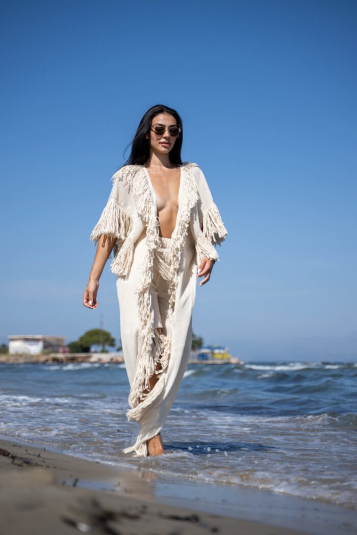 NOMAD FRINGE KIMONO - Image 1