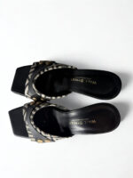 BLACK & WHITE HEEL MULES - Image 2