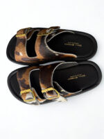 COW PRINT DOUBLE STRAP SANDALS - Image 2