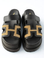 BLACK RAFFIA PLATFORMS - Image 2