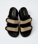 BLACK DOUBLE-STRAP PLATFORMS - Image 2
