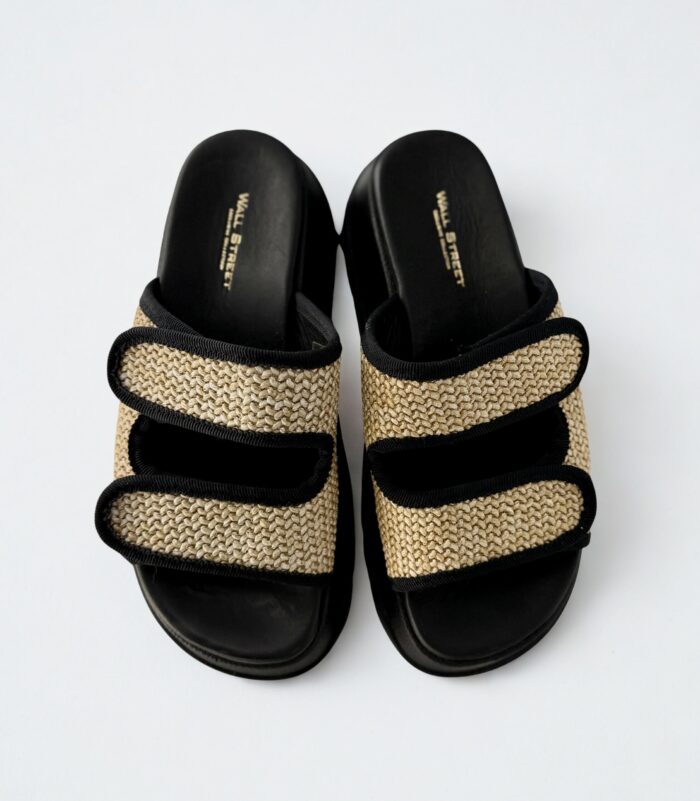BLACK DOUBLE-STRAP PLATFORMS - Image 2