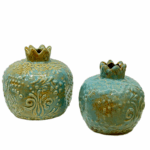 TURQUOISE CERAMIC POMEGRANATE