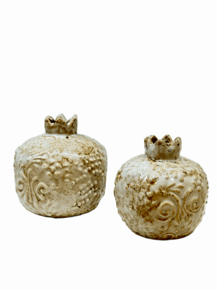 BEIGE CERAMIC POMEGRANATE - Image 1