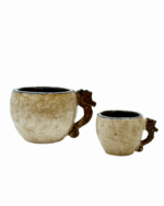 CERAMIC MUG WITH SEAHORSE HANDLE – BEIGE