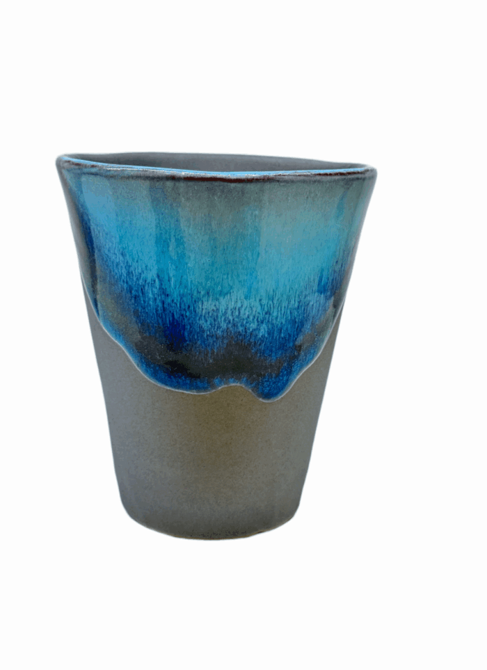 CERAMIC WATER GLASS – GREY BLUE - Image 2