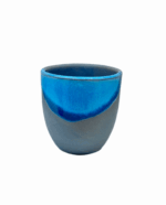 CERAMIC WINE GLASS - GREY & BLUE