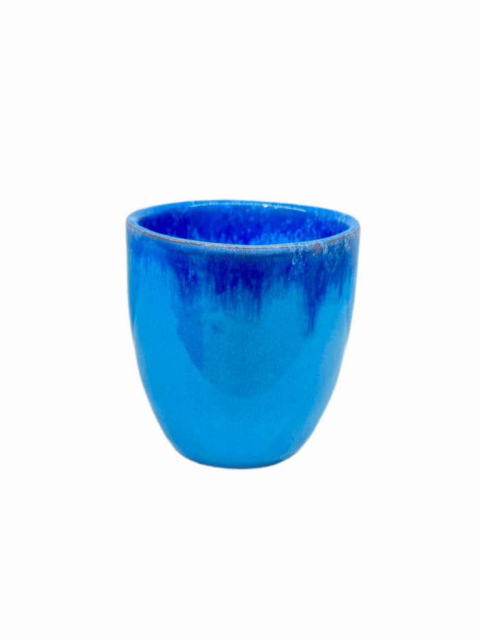 CERAMIC WINE GLASS - BLUE - Image 1
