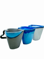 HEART CERAMIC MUG - GREY & BLUE - Image 4