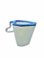 HEART CERAMIC MUG - WHITE & BLUE