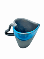 HEART CERAMIC SMALL MUG - GREY & BLUE - Image 2