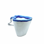 HEART CERAMIC SMALL  MUG - WHITE & BLUE