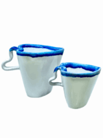 HEART CERAMIC SMALL  MUG - WHITE & BLUE - Image 2