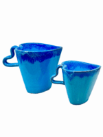 HEART CERAMIC SMALL MUG - BLUE - Image 3