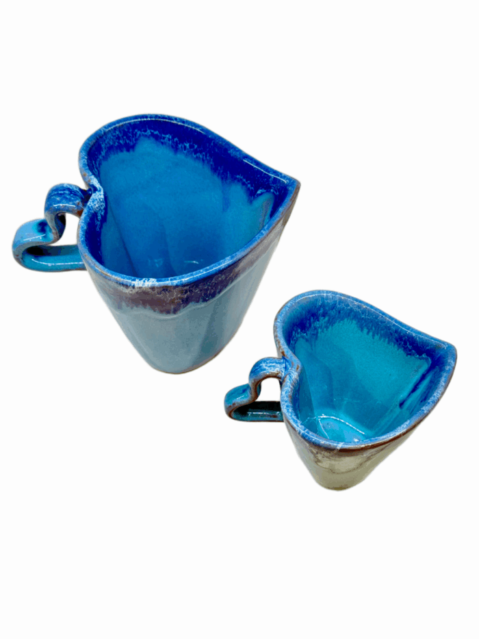 HEART CERAMIC MUG - BLUE - Image 3