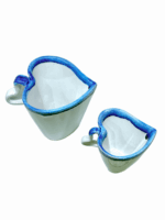 HEART CERAMIC MUG - WHITE & BLUE - Image 2