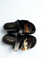 COW PRINT PLATFORM SANDALS - Image 3