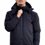 BLACK HOODED JACKET