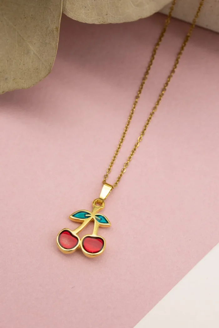 CHERRY PENDANT NECKLACE - Image 2