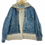 OVERSIZED DENIM JACKET WITH HOODIE
