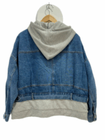 OVERSIZED DENIM JACKET WITH HOODIE - Image 2