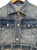 CROPPED DENIM JACKET WITH RHINESTONES - Image 4