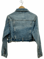 CROPPED DENIM JACKET WITH RHINESTONES - Image 2
