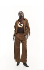 COWBOY SUEDE CAMEL PANTS - Image 2