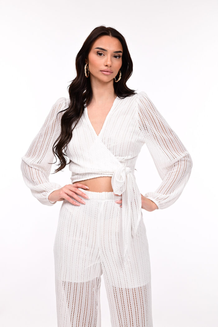 WHITE STRIPED PANTS - Image 2