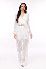 WHITE STRIPED PANTS - Image 3