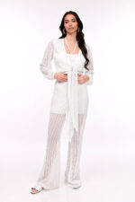 WHITE STRIPED PANTS