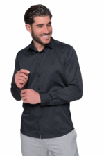 BLACK SLIM FIT SHIRT - Image 3