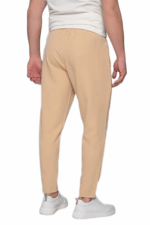 BEIGE ELASTIC WAIST TROUSERS - Image 4