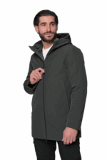 KHAKI HOODED WINTER JACKET - Image 3