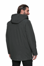 KHAKI HOODED WINTER JACKET - Image 2