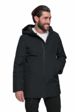 BLACK HOODED WINTER JACKET