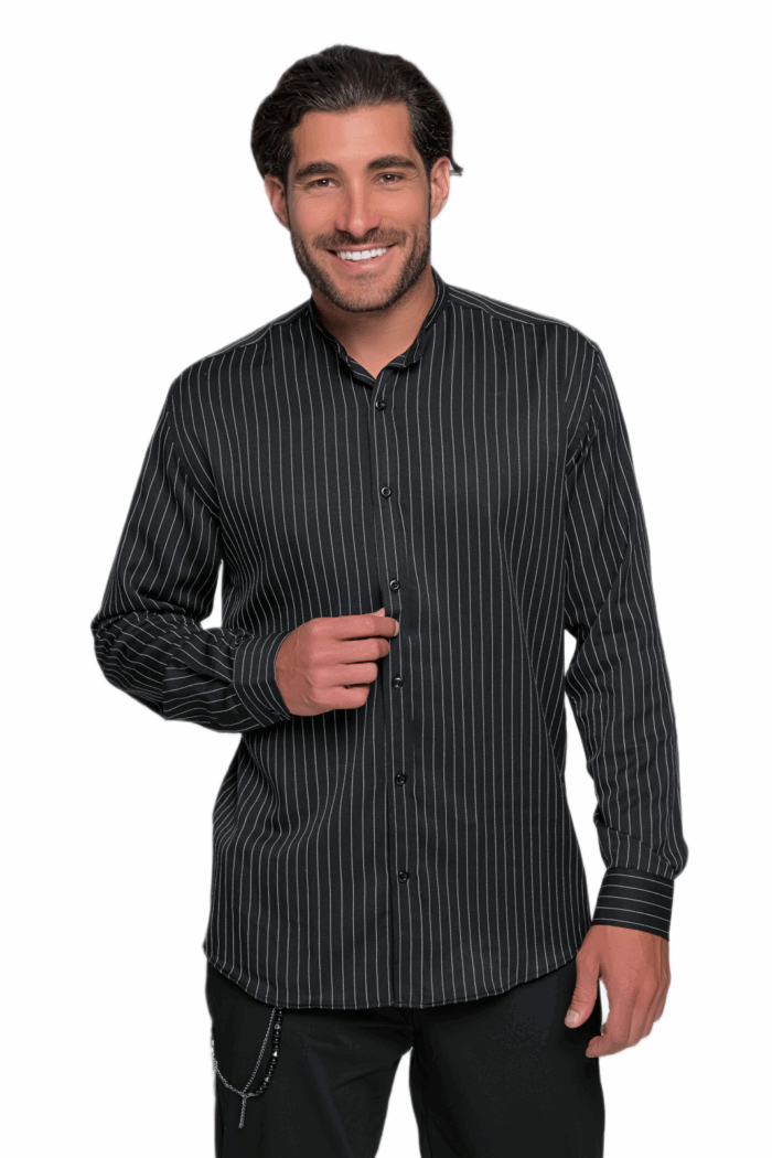 BLACK STRIPED SHIRT - Image 4