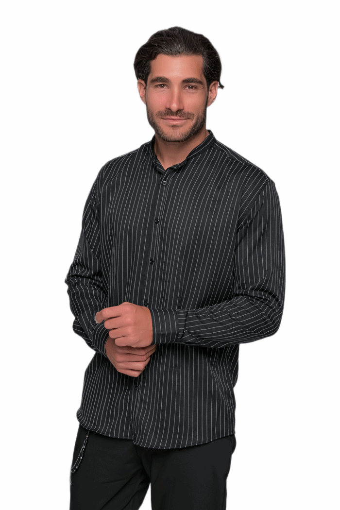 BLACK STRIPED SHIRT - Image 3