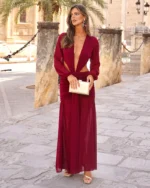 BROWN OPEN-BACK MAXI DRESS - Image 5