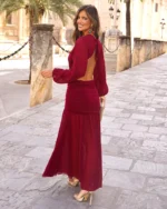 BROWN OPEN-BACK MAXI DRESS - Image 4