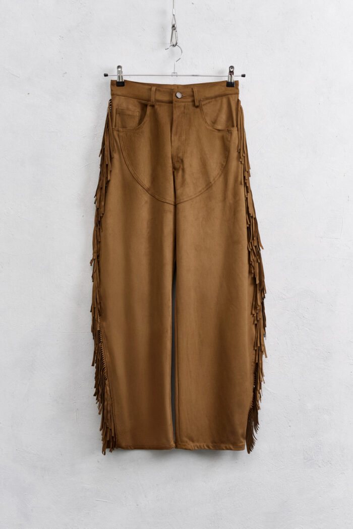 COWBOY SUEDE CAMEL PANTS - Image 1