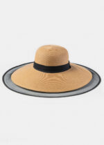 BROWN STRAW HAT W/ BLACK DETAILS - Image 2