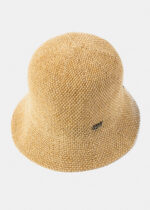 BEIGE KNITTED BUCKET STYLE HAT