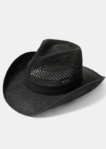 BLACK KNITTED COWBOY HAT