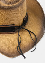 BROWN COWBOY STYLE HAT BROWN DECOTATIVE HATBAND - Image 4