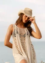 BEIGE KNITTED COWBOY HAT - Image 4