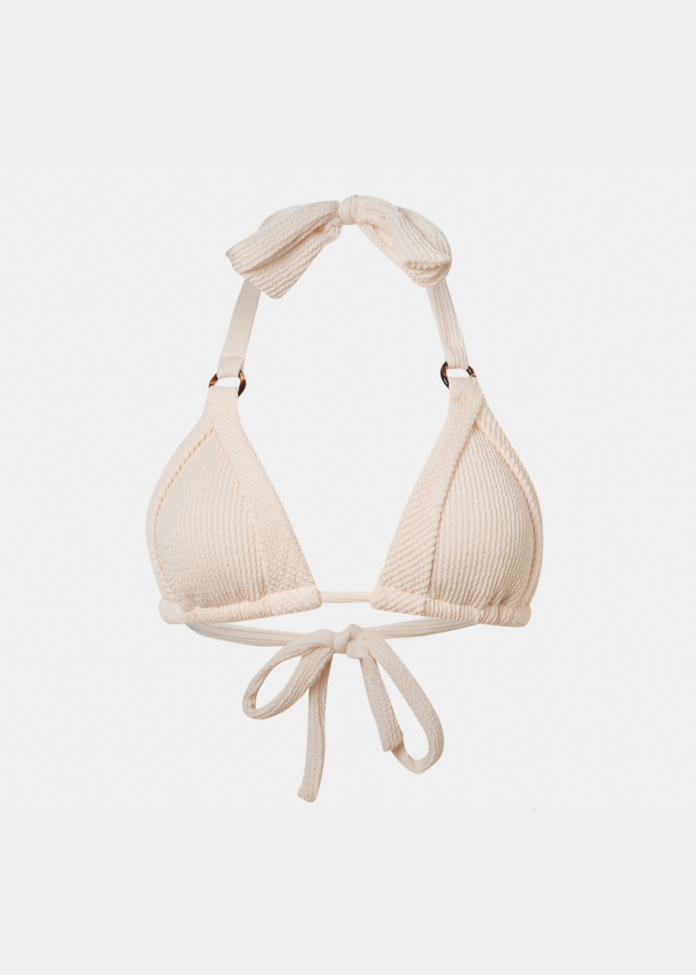 xr:d:DAGAIRi7vGA:7,j:8621437944094555568,t:24032109 CAPRI BIKINI TOP - CREAM CRINKLE - Image 1