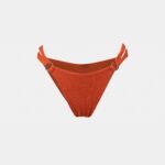 CAPRI BIKINI BOTTOM - DUSTY RED CRINKLE