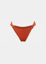 CAPRI BIKINI BOTTOM - DUSTY RED CRINKLE