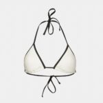 ARUBA BIKINI TOP - CREAM/BLACK DACRON